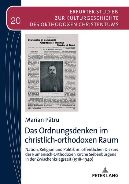 Das Buch rekonstruiert die Konzeption der Orthodoxen Kirche Siebenbürgens über die soziale Ordnung Rumäniens in der Zwischenkriegszeit. Der Autor fasst dieses regional geprägte Ordnungsdenken durch das Konzept der politischen Ethnotheologie zusammen. Dieser zufolge wäre die nationale Gemeinschaft mit der orthodoxen Gemeinschaft identisch, daher sollte der nationale Staat zugleich auch orthodox sein. Die soziale Ordnung, die er schafft, sollte eine legale Kodifizierung der moralischen Ordnung sein, die die Orthodoxie der Nation eingeprägt hat. Dieser Syllogismus erklärt die Haltung der Kirche gegenüber der ethnisch-religiösen Alterität und beleuchtet, warum sie die rechtsextremen politischen Bewegungen, die versprachen, den rumänischen Staat in einen christlichen Staat umzuwandeln, mit Sympathie betrachtete.