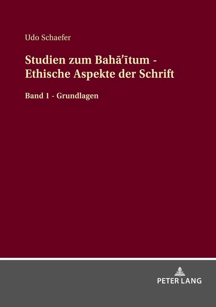 Udo Schaefers Studien zum Baha’ıtum-Ethische Aspekte der Schrift ist ein Versuch, die Baha’ıtum-Ethik systematisch darzustellen, ihre zugrundeliegenden Strukturen zu analysieren und ihre innere Architektur aufzuspüren. Der erste der beiden Bände, Grundlagen, enthält eine kurze Darstellung des Baha’ıtums, einen systematischen Überblick über seine Lehren, über den Ursprung und die Herkunft moralischer Werte. Die metaphysische Natur des Menschen und seine Verantwortlichkeit wird ebenso untersucht wie der Verstand und das Gewissen sowie die Freiheit und ihre Grenzen.