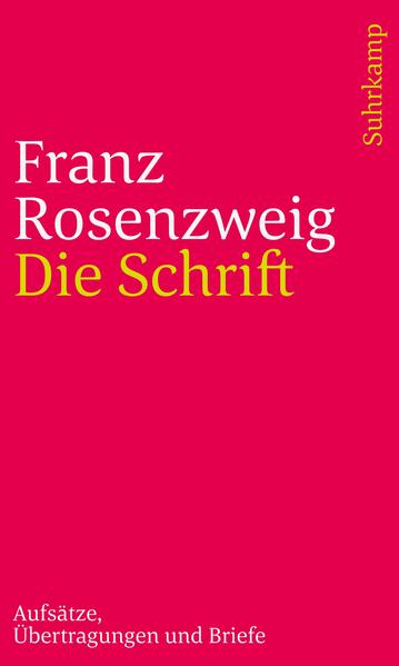 In diesen Aufsätzen äußert sich der jüdische Philosoph und Theologe Franz Rosenzweig vor allem über drei Gebiete: 1. Über die »Schrift«, das heißt die jüdische Bibel, das Alte Testament der Christenheit, in ihrer Sprachgewalt, ihrem dieser Gestalt einverleibten Inhalt, ihrer geschichtlich einmaligen Aussage und ihrer übergeschichtlichen ewigen Bedeutung, über die Art von Glaubwürdigkeit, die sie, jenseits ernstzunehmender »Bibelkritik«, besitzt. 2. Über das zwischen den Menschen und zwischen den Völkern eine so prominente und so problematische Rolle spielende Phänomen der Interpretation, der Übersetzung oder Übertragung von Sprache zu Sprache, von »Terminologie« zu Terminologie. Eingeschlossen sind Proben aus Rosenzweigs eigener Praxis als Übersetzer und Kommentator. 3. Über das »neue Denken«, das schon während des Ersten Weltkriegs bei Rosenzweig etwa gleichzeitig mit Ferdinand Ebner und Martin Buber einsetzte-im »Stern der Erlösung« erstmals gipfelte-und später als sogenannter existenz-philosophischer Publikumserfolg Lehrstuhlpräsentation errang. Darüber hinaus werden seine Beiträge zur jüdischen Renaissance speziell auf dem Gebiet des Erwachsenenbildungswesens durch einzelne grundlegende Texte dokumentiert.