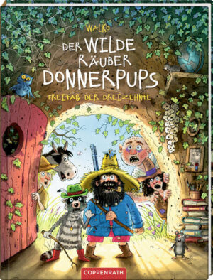 An einem Freitag dem Dreizehnten kann bekanntermaßen alles Mögliche passieren. Deswegen müssen die wilden Räuber für ihre heutige Erkundungstour durch den Donnerwald besonders viel Mut aufbringen. Die kleine Hexe Simsibim sieht das nicht anders und will am liebsten den ganzen Tag im Bett bleiben. Aber dann fällt ihr ein Rezept gegen das Unglück ein. Wäre es nicht fein, wenn sie allen Pechvögeln dieser Welt helfen könnte? Doch der Zaubertrank misslingt und kurz darauf bekommen es Hauptmann Donnerpups und seine Bande mit einem ganz außergewöhnlichen Ungeheuer zu tun ...