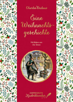 Ausgerechnet an Weihnachten, dem Fest der Liebe, erhält der hartherzige Ebenezer Scrooge Besuch von drei Geistern, die ihn nacheinander mit in seine Vergangenheit, Gegenwart und Zukunft nehmen - eine Reise, die sein Leben schlagartig verändert. Charles Dickens’ Geschichte um den gefühlskalten und geizigen Geschäftsmann Ebenezer Scrooge ist weltbekannt und auch mehr als 160 Jahre nach ihrer Erstveröffentlichung ungebrochen beliebt. Der Klassiker unter den Weihnachtsgeschichten, aufwendig illustriert von Ute Simon. Das Buch eignet sich für Kinder ab 5 Jahren und beinhaltet einen für die Altersgruppe behutsam gekürzten und bearbeiteten Text. Es ist außerdem liebevoll ausgestattet mit einem vierfarbig bedruckten Ganzleineneinband mit Goldfolienprägung, einer Banderole mit Goldfolienprägung und Spotlack sowie einem Leseband. In der Reihe "Coppenrath Kinderklassiker" sind weitere Titel lieferbar.