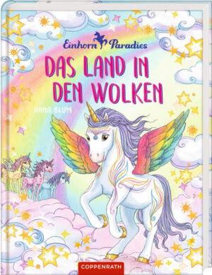 Wer ist nur dieses mysteriöse Einhorn Sky, das hoch oben im Land der Wolken lebt? Vanilla, Rosie und Blue wollen es unbedingt herausfinden! Doch der erste Versuch, mit Sky in Kontakt zu treten, geht schief: Sky reagiert unfreundlich und stellt die Geschwister mit zwei schweren Rätseln auf die Probe. Die drei kleinen Einhörner ahnen schnell: Nur mit der Hilfe ihrer Freunde werden sie Skys Aufgaben meistern und das geheimnisvolle Wolkenreich betreten können. Band 6 der magischen Einhorn- Reihe von Anna Blum