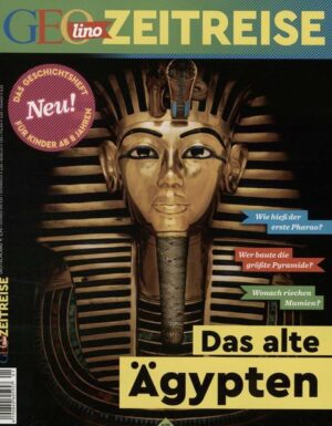 Diese erste Ausgabe von GEOlino Zeitreise geht es zu den gealtigen Pyramiden und mächtigen Pharaonen, es geht ins alte Ägypten. Wir erzählen euch, wie dort alles anfing. Berichten vom Alltag der Menschen am Nil, wie sie lebten, woran sie glaubten - uind woher wir das eigentlich alles wissen. Denn die Zeit von Ramses, Kleopatra und Co. ist seit mehr als 2000 Jahren Geschichte.