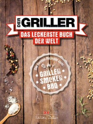 Die besten Rezepte, die wichtigste und spleenigste Grill-Ausrüstung und der genialste Burger-Bauplan: Seit 2013 haben sich die Redakteure des Magazins mit Leidenschaft und Enthusiasmus dem Thema Grillen verschrieben. Zum Jubiläum der Zeitschrift Der Griller geben sie ihr Wissen geballt in einem Buch weiter. Sie beginnen mit der „Grillbibel“. Sie ist die Grundlage und bietet Einsteigern Basiswissen, leichte Rezepte, die sicher gelingen, und eine Warenkunde, mit der man garantiert gutes Fleisch und wirklich frischen Fisch erkennt. Fortgeschrittene und angehende Grillmeister finden in dem Jubiläumsbuch Einführungen für verschiedene Grillmethoden wie Planken und zum Fleisch räuchern, Smoker Rezepte und kreative Ideen für Marinaden und Rubs. Für die echten Grill-Profis gibt es Wintergrill-Rezepte, eine Anleitung zum selbst wursten und als Special Grill-Ideen aus der ganzen Welt. • Ungewöhnliche Grill-Rezepte und cleveres Zubehör • Basiswissen für Einsteiger und Fachwissen für Grill-Profis • Praktische Schritt-für-Schritt-Anleitungen Grillen – Rezepte für den perfekten Burger Ob Einsteiger, Fortgeschrittener oder Profi: Die Liebe zum Burger eint sie alle. Die Redaktion des Magazins „Der Griller“ hat den ultimativen Burgerbauplan entwickelt. Mit diesem Masterplan können Sie garantiert kunst- und geschmackvolle Lieblingsburger kreieren! Der Griller: Das leckerste Buch der Welt vereint die besten Rezepte für Fleisch, Fisch und Gemüse, das cleverste Zubehör und alles, was das Griller-Herz erfreut!