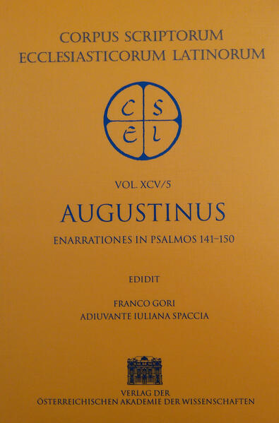 Augustinus: Enarrationes in Psalmos 141-150 (ed. F. Gori adiuvante I. Spaccia 2005). Edidit Franco Gori adiuvante Iuliana Spaccia // Augustinus’ Enarrationes in Psalmos besteht teils aus (stenographisch festgehaltenen) Predigten, teils aus diktierten predigtartigen Erklärungen und bietet einen vollständigen Kommentar zum Buch der Psalmen. Die große Beliebtheit, deren sich dieses Werk im Mittelalter erfreute, ist in seinen exegetischen Prinzipien begründet: Mönchische Zirkel waren an seinem spirituellen und moralischen Gehalt im besonderen Maß interessiert. Somit sind die Enarrationes ein Schlüsseltext für das Verständnis der Geschichte der Exegese und der antiken christlichen Rhetorik. Die erste kritische Gesamtausgabe, erstellt auf Basis moderner textkritischer Erkenntnisse, wird die alte Edition der Mauriner (Paris 1681) ersetzen. Wegen der ungewöhnlich breiten Überlieferung des Corpus ist die editorische Arbeit an den Enarrationes auf zwei Forschergruppen in Wien und Rom aufgeteilt. Der vorliegende Band, erstellt von Franco Gori unter Mitarbeit von Giuliana Spaccia, enthält den letzten Teil der Enarrationes (zu den Psalmen 141 bis 150). Sie wurden von Augustinus in den nordafrikanischen Städten Hippo, Carthago bzw. Utica zwischen den Jahren 397 und 418 als Predigten gehalten, lediglich Enarratio 150 dürfte nach 420 diktiert worden sein.