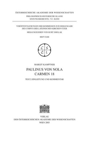 The Carmina natalicia of Paulinus of Nola is, from the fourth poem (c. 15 as based on the numbering in the collected poetical oeuvre in CSEL 30), devoted to the life and deeds of S. Felix of Nola. Within this metrical biography, c. 18 (the sixth poem of the Carmina natalicia) holds a key position, marking the transition from the Saint’s earthly to heavenly existence and his miraculous powers: in two sections of more or less equal length, Paulinus first focuses on Felix’s funeral and his heavenly ascent, and then recounts an exemplary miracle performed by the saint after his death. The present commentary offers a detailed analysis of this poem in view of its linguistic, stylistic, poetic and historical literary aspects. Attention has been given to an analysis of Paulinus’ use of classical, biblical and patristic sources and models, as well as his adaptation of traditional literary genres. This is followed by an explanation of the poem in its entirety as well as its position within the context of the Carmina natalicia.