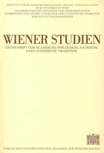 Wiener Studien ‒ Zeitschrift für Klassische Philologie, Patristik und lateinische Tradition, Band 118/2005 | Kurt Smolak