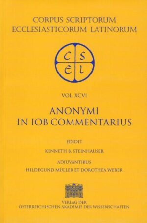 Anonymi in Iob commentarius (ed. K. B. Steinhauser, adiuvantibus H. Müller et D. Weber 2006). // This volume presents the first critical edition of the Anonymi In Iob Commentarius, which had erroneously been attributed to Origen