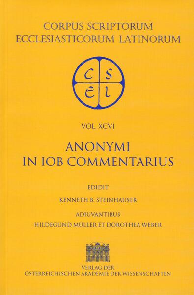 Anonymi in Iob commentarius (ed. K. B. Steinhauser, adiuvantibus H. Müller et D. Weber 2006). // This volume presents the first critical edition of the Anonymi In Iob Commentarius, which had erroneously been attributed to Origen