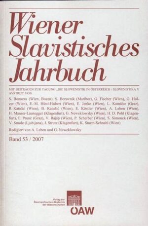 Wiener Slavistisches Jahrbuch / Wiener Slavistisches Jahrbuch Band 53 / 2007 |