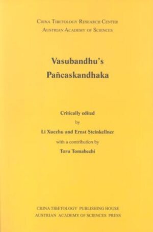 The Pañcaskandhaka consists of a list of all factors of reality with their definitions and, in line with Asa?ga's Abhidharmasamuccaya, a succinct summary of Buddhist philosophical scholasticism as presented in the Yogacara-Vijñanavada tradition. This small treatise, highly important for the history of Buddhist philosophy, was known until now only through its Tibetan and Chinese translations and is published here for the first time in its Übersetzt von original. This critical edition is based on a photocopy kept in the library of the China Tibetology Research Center, Beijing, of a codex unicus found in the manuscript collection of the Potala in Lhasa, as well as on numerous secondary testimonies. It is accompanied by a diplomatic edition of the text, as well as reading editions of the Tibetan and Chinese translations. A short introduction provides basic information about Vasubandhu's work in general as well as detailed information about this unique manuscript. In addition to the text of the Pañcaskandhaka, a text from the verso of the cover page, as yet unidentified, has been edited by Toru Tomabechi and is included in the appendix.