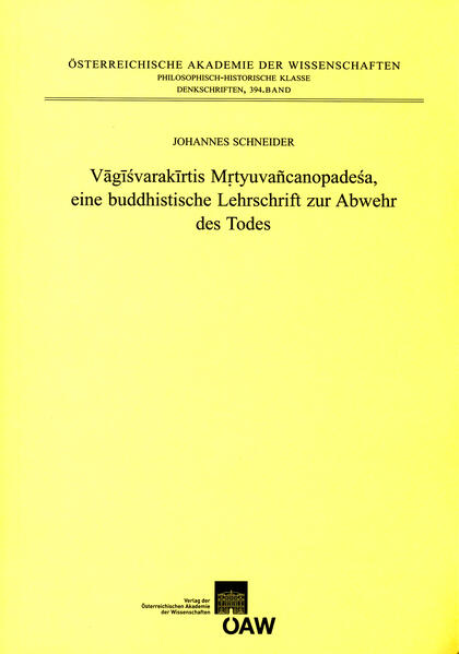 Vāgīśvarakīrti war ein indischer Gelehrter des 10./11. Jahrhunderts und ein bedeutender tantrischer Meister seiner Zeit. Er zählt zu den so genannten „sechs Torhütern“, herausragenden Lehrern am buddhistischen Kloster Vikramaśīla. Der Mŗtyuvañcanopadeśa „Anweisung zur Überlistung des Todes“ ist sein Hauptwerk. Der Text beschreibt verschiedene Omina und Orakel zur Vorhersage des Lebensendes, gefolgt von einer Zusammenstellung religiöser Praktiken um dem Tod zu entgehen. Zur Erzielung eines langen Lebens wird besonders die weiße Tārā angerufen. Tibetischer Tradition zufolge ist diese Gottheit eine persönliche Offenbarung an Vāgīśvarakīrti. Als der indische Gelehrte Atiśa ihren Kult nach Tibet brachte, benutzte er Vāgīśvarakīrtis Abhandlung und übersetzte sie zusammen mit Rin chen bzaṅ po in die tibetische Sprache. Diese Veröffentlichung enthält die erste vollständige Übersetzung des Mŗtyuvañcanopadeśa. Die sanskritischen und tibetischen Texte sind auf Grundlage von Handschriften aus Nepal und Blockdrucken aus Tibet kritisch herausgegeben und kommentiert. Interlinearglossen, Diagramme und kleinere verwandte Texte aus dem Tanjur sind ebenfalls aufgenommen. Philologische, kulturelle und religiöse Aspekte werden in der einleitenden Studie diskutiert. Der Anhang enthält vollständige Wortindices der sanskritischen und der tibetischen Version.