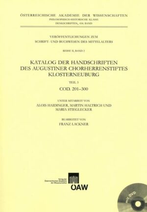Katalog der Handschriften des Augustiner Chorherrenstiftes Klosterneuburg Teil 3: COD. 201-300 | Bundesamt für magische Wesen