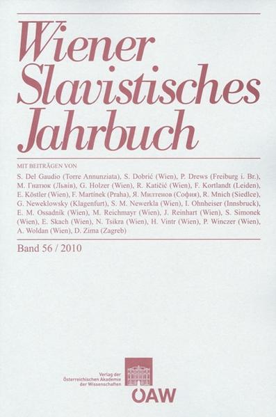 Wiener Slavistisches Jahrbuch / Wiener Slavistisches Jahrbuch Band 56/2010 |