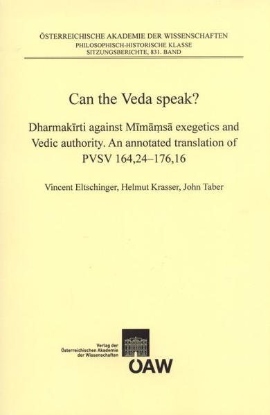 The present volume provides an annotated English translation of the last section of Dharmakirti’s Prama?avarttikasvav?tti (PVSV 164,24-176,16, ad stanzas 1.312-340), which includes his final assault on the Mima?sa doctrine of the authorlessness (apauru?eyatva) of the Veda. Dharmakirti draws out the apparently fatal consequences of this doctrine: If the Vedic scriptures are without an author, hence without an underlying intention, they can only be meaningless. Even if they have a meaning, it must be supersensible. But then, claiming that the leading Mima?saka authorities-Jaimini, Sabara-possessed privileged cognitive access to its supersensible meaning is not an option, since the Mima?saka denies that humans have any supernatural form of knowledge. In short, Dharmakirti forces his opponent to admit that the Veda is nothing but a mutus liber, a “mute book.” Besides questioning the very possibility of Vedic hermeneutics under Mima?saka presuppositions, the passage translated contains interesting allusions to Dharmakirti’s linguistic theory, his views on scriptural authority, his critique of the Veda’s reliability, and his understanding of the transmission of the Veda and Vedic sakhas (“schools”, “recensions”). The section includes Dharmakirti’s polemics against a mysterious v?ddhamima?saka (“ancient Mima?saka”). An introduction (pp. 7-21: “The Place of PVSV 164,24-176,16 in the work of Dharmakirti,” by V. Eltschinger), a synopsis of contents (pp. 23-30) and two independent essays round off the volume. H. Krasser’s “Logic in a Religious Context: Dharmakirti in Defence of agama” (pp. 83-118) sheds new light on Dharmakirti’s conception of scriptural authority and its indebtedness to Dignaga. J. Taber’s “Dharmakirti and the Mima?sakas in Conflict” (pp. 119-149) explores the guiding principles of the Mima?sa system of exegesis and assesses the relevance of Dharmakirti’s arguments against it. A general bibliography and various indices complete the volume.