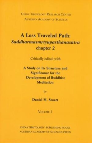 A Less Traveled Path brings to light unique textual evidence of an important transitional moment in Indian Buddhism. This book includes a critical edition and translation of the second chapter of a third- or fourth-century Buddhist Übersetzt von text, the Saddharmasmṛtyupasthānasūtra, which sheds light on the so-called “Middle Period” of Indian Buddhism. In his introduction, Stuart argues that meditative practice, rhetoric, and philosophy were intimately tied to one another when the Saddharmasmṛtyupasthānasūtra was redacted, and that it serves as an important historical touchstone for understanding the development of Buddhist mind-centered metaphysics. This development is historically significant because it marks a major shift in Indian Buddhist religious practice, which conditioned the emergence of fully developed Mahāyāna path schemes and power-oriented tantric ritual traditions in the centuries that followed the text’s compilation