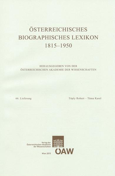 Österreichisches Biographisches Lexikon 1815-1950: Österreichisches Biographisches Lexikon 1815-1950 Lieferung 66 | Bundesamt für magische Wesen