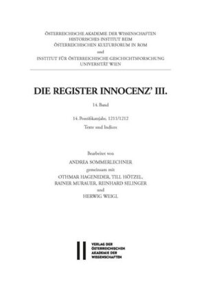Die Register Innocenz III.: Die Register Innocenz´ III.