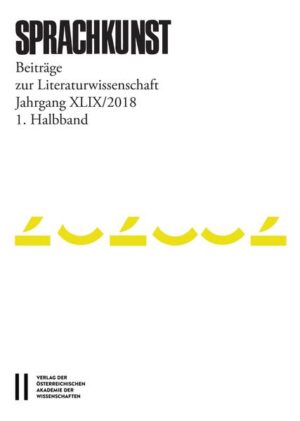 Sprachkunst. Beiträge zur Literaturwissenschaft: Sprachkunst Jahrgang XLIX/2018 1.Halbband | Bundesamt für magische Wesen