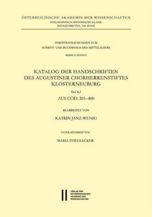 Katalog der Handschriften des Augustiner Chorherrenstiftes Klosterneuburg | Bundesamt für magische Wesen