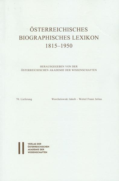 Österreichisches Biographisches Lexikon 1815-1950: Österreichisches Biographisches Lexikon 1815-1950