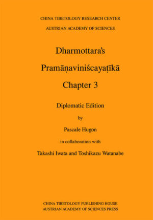 Der vorliegende Band der STTAR-Reihe bietet eine diplomatische Ausgabe des Sanskrit-Textes des dritten Kapitels von Dharmottaras "Pramāṇaviniścayaṭīkā" (8. Jh.), welches das entsprechende Kapitel von Dharmakīrtis "Pramāṇaviniścaya" kommentiert. Letzteres wurde als achter Band (2011) derselben Reihe veröffentlicht. Die Ausgabe des Sanskrit-Textes erfolgte auf Grundlage einer Kopie eines unvollständigen in Proto-Bengālī abgefassten Palmblattmanuskripts. Dieser vorangestellt ist eine Einleitung, die eine Manuskriptbeschreibung, Anmerkungen zur tibetischen Übersetzung, eine Strukturanalyse mit Verweisen auf die Ausgabe des "Pramāṇaviniścaya" und Indizes der im dritten Kapitel der "Pramāṇaviniścayaṭīkā" auftretenden Personen-, Text- und Schulnamen enthält.