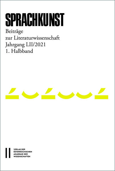 Sprachkunst. Beiträge zur Literaturwissenschaft: Sprachkunst  Beiträge zur Literaturwissenschaft