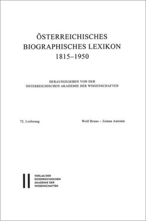 Österreichisches Biographisches Lexikon 1815-1950: Österreichisches Biographisches Lexikon 18151950 | Bundesamt für magische Wesen