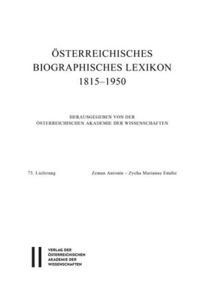 Österreichisches Biographisches Lexikon 1815-1950 / Österreichisches Biographisches Lexikon 1815-1950 | Österreichische Akademie der Wissenschaften