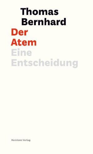 Nachrichten von der Lebensgrenze Durch eine schwere Lungenkrankheit wird Thomas Bernhard, nicht einmal achtzehnjährig, aus seinem Leben gerissen. Sein Körper zwingt ihn in die Isolation der Krankenhaussäle, in die Gesellschaft der gerade noch Lebenden. Seine letzte Station ist das Badezimmer, aus dem nur die Toten wieder herauskommen. Dort weiß er plötzlich, dass er nicht aufhören darf zu atmen, dass er leben will.