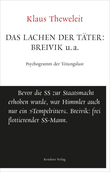 Vom Lachen der Killer wird in zahlreichen Fällen erzählt, auch die deutschen Wehrmachtssoldaten sollen einander in englischer Kriegsgefangenschaft ihre Gräueltaten mit großer Heiterkeit berichtet haben. Hinter dem Lachen verbirgt sich aber auch die andere Seite der Tötungslust: die kalte Rationalität der Rede, wenn die Täter ihre Taten öffentlich begründen. So kommt Anders Breiviks Verteidigung vor Gericht dem Text eines Statistikseminars über Einwandererzahlen in Norwegen nahe. Theweleits Essay entlarvt die Begründungssprache als Deckmantel der Tötungslust, denn, so die provokante Kritik des Autors, „begründen“ lässt sich alles, doch glauben sollte man davon eher nichts.