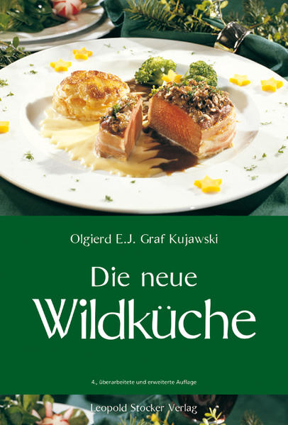 ISBN 978-3-7020-0794-2 Olgierd E. J. Graf Kujawski DIE NEUE WILDKÜCHE 4., überarbeitete und erweiterte Auflage, ca. 191 Seiten, mehr als 280 Farbabbildungen, 16,5 x 24 cm, Ln., geb. Preis: ca. € 19,90 / sfr 35,40 In völlig neuer Gestaltung und mit stark erweitertem Rezeptteil präsentiert sich „Die neue Wildküche“. Dieser Klassiker des deutschen „Wild-Papstes“ Olgierd Graf Kujawski ist jetzt mit einem besonders attraktiven Preis wieder lieferbar! • 50 neue Rezepte • Insgesamt 132 Wildrezepte von bodenständig-deftig bis fein und kreativ • Großer Schwerpunkt Küchentechnik mit 150 Schritt-für-Schritt-Fotos: Zerlegen, Ausbeinen, Füllen der einzelnen Wildteile und des Wildgeflügels, Herstellung von Terrinen und Pasteten … • Insgesamt 320 Farbabbildungen Der Autor: Olgierd Expeditus Johann Graf Kujawski entstammt einer alten polnischen Adelsfamilie, in der Jagd und Wildbret in der Küche zu den Selbstverständlichkeiten des Lebens zählten. Er ist gelernter Redakteur und Fotojournalist sowie Autor zahlreicher einschlägiger Fachbücher. Für seinen Titel „Das Große Buch vom Wild“ erhielt er die Goldmedaille der Gastronomischen Akademie Deutschlands.