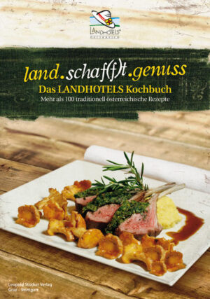 Über 100 typische Rezepte aus allen Regionen Österreichs Ländlich, gemütlich und echt österreichisch – das sind die „LANDHOTELS Österreich“. Dazu gehören rund 60 typische Familienbetriebe, die besonders viel Wert auf echte österreichische Gastlichkeit, Tradition, Brauchtum, Regionalität und gute österreichische Küche legen. Ihre besten Rezepte sind nun in diesem Buch gesammelt. Die Hotelkooperation „LANDHOTELS Österreich“ ist den regionalen Stärken verpflichtet: Seien es die Schönheiten unserer einmaligen Natur oder die hohe Qualität unserer landwirtschaftlichen Produkte. Wie die Speisekarten der Landhotels Österreichs spiegeln auch die Rezepte dieses Kochbuches alle kulinarischen Facetten der jeweiligen Region wider und bieten einen perfekten Streifzug durch die typisch österreichische Küche der einzelnen Bundesländer: Mostsuppe, Speckknödel und Apfelnockerln, Forellen-Lasagne, Birnenknödel, Hefesuppe, Zander mit Kressemousse und Mohr im Hemd, Vorarlberger Brennsuppe, Kalbskutteln und Zwetschkenpofesen, Bohnensterz und Liwanzen, Riesling- oder Dinkelcreme-Suppe, Bierschnitzel oder Rahmbeuschel, Kaiserschmarrn oder Somlauer Nockerln aus dem Burgenland … Begeben Sie sich mit dem Landhotels-Kochbuch auf eine kulinarische Rundreise durch Österreich: Neben den Küchengeheimnissen werden auch die touristischen Höhepunkte der verschiedenen Regionen und die Besonderheiten der einzelnen Landhotels preisgegeben. Getränketipps und Hinweise auf Zubereitungsvarianten runden das außergewöhnliche Kochbuch ab.