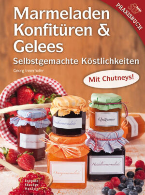 Fruchtig, süß, verführerisch Weit mehr als eine bloße Rezeptsammlung bietet dieses Praxisbuch alle nötigen Anleitungen, um die verschiedensten Arten von Marmeladen und Konfitüren, Fruchtkäsen und Fruchtpasten, Chutneys sowie Gelees aus Fruchtsäften herzustellen: mit Agar-Agar, mit Apfelpektin, mit verschiedenen Arten von Gelierzucker oder auch zuckerfrei. Mit diesen Angaben ist es ein Leichtes, dem eigenen Erfindungsreichtum bezüglich Fruchtmischungen sowie Alkohol- und Gewürzzugaben freien Lauf zu lassen. Rund 70 Rezepte liefern dazu auch nicht alltägliche Anregungen: Konfitüren aus Obstmischungen wie Rhabarber-Bananen, Brombeer-Birnen, Johannisbeer-Zimt oder Kürbis-Apfel, Hagebuttenkonfitüre mit Whisky und Marillenkonfitüre mit Amaretto, original Powidl (böhmisches Pflaumenmus) und Variationen zur Roten Grütze, Apfel-Minz-Gelee und Kirschengelee mit Honig, Orangen-Karotten-Marmelade und viele andere mehr …