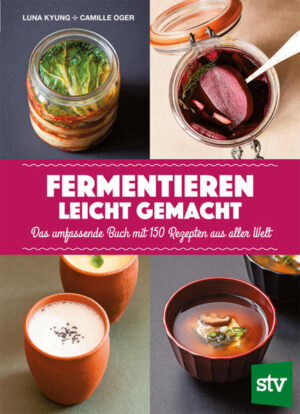 Die Bibel des Fermentierens -150 Rezepte -Milch-, Essigsäuregärung, alkoholische Gärung -Gemüse, Früchte, Pilze, Getreide, Hülsenfrüchte, Milchprodukte und Getränke Seit Tausenden von Jahren werden Lebensmittel und Getränke vergoren, um sie länger haltbar und bekömmlicher zu machen und um neue Geschmacksrichtungen zu entdecken. Dieses Buch widmet sich allen Arten der Vergärung mit verschiedenen Mikroorganismen und Starterkulturen und beschreibt ausführlich die Prozesse beim Fermentieren. 150 Rezepte aus aller Welt führen in die Vielfalt von vergorenen Produkten ein. Von Sauerkraut und sauren Rüben geht die Reise über eingelegte Pilze auf polnische Art und russische Essiggurken bis hin zu türkischen Pickles, philippinischen Eiern und koreanischem Kimchi. Die Palette gesundheitsfördernder Rezepte beinhaltet auch Sauerteigbrot, Feigenchutney, selbst gemachtes Tomatenketchup und Sojasauce, Joghurt und Frischkäse, aber auch Getränke wie Kombucha, Kwass und Kokos-Limetten-Kefir.