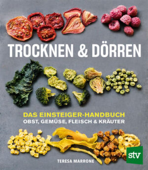 Alles rund ums Trocknen • Besondere Geschmackserlebnisse • Günstig haltbar machen • 50 Obst- & Gemüsesorten, Kräuter, Fleisch & Geflügel Wer einen Garten hat, kennt die Herausforderung: Viel Obst und Gemüse fallen in kurzer Zeit an, aufessen ist fast unmöglich und die Gefriertruhe platzt bald aus allen Nähten. Das Trocknen der wertvollen Ernte ist die Lösung: Es wird eine lange Haltbarkeit erzielt, unabhängig von durchgehender Stromversorgung. Getrocknete Lebensmittel brauchen weniger Platz, ergänzen den Speiseplan, bieten besondere Geschmackserlebnisse und sind kostengünstig zu erzeugen. Dieses Buch beschreibt, wie man rund 50 Obst- und Gemüsearten sowie Kräuter und alle Arten von Fleisch richtig vorbereitet, trocknet, lagert und verwendet. Im Rezeptteil wird erklärt, wie man selbst Fruchtleder oder Babynahrung herstellt und was aus den getrockneten Köstlichkeiten alles gezaubert werden kann.