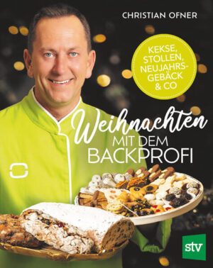 Mit dem Backprofi in der Weihnachtsbackstube! Das lang erwartete Buch zur Weihnachtsbäckerei mit Christian Ofner. Backen im Advent ist eine Angelegenheit für die gesamte Familie. Dabei werden nicht nur Weihnachtskekse gebacken, sondern auch Kletzenbrot, Bratäpfel, Weihnachtsstollen und Krampusse aus Germteig duften verführerisch. So wird Weihnachtsstimmung im gesamten Haus verbreitet! Auf insgesamt 80 Rezeptseiten werden allseits beliebte überlieferte und viele neue kreative Rezepte zum Nachbacken präsentiert. Aus dem Inhalt: -Zimtsterne, Vanillekipferln, Orangen-Schoko-Taler, Anisbögen, Mokkaschiffchen, Mohnherzen, Linzer Augen, Spritzgebäck-Kipferln, Florentiner, Kakaokrapferln, Lebkuchen u. v. m. -Christstollen, Marzipanstollen, Topfenstollen -Steirisches Kletzenbrot mit Natursauerteig, Apfelbrot -Nikolaus und Krampus aus Germteig, Buchteln mit Bratapfelfülle -Sandwichwecken, Festtagsdesserts, Weihnachtstorte -Partybreze, Neujahrsschweinchen