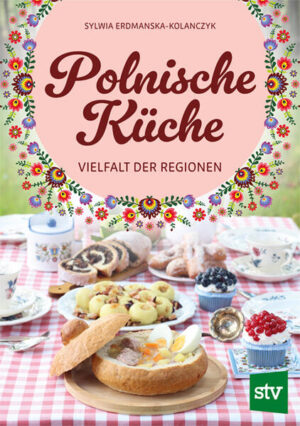 Polen ist bekannt für seine vielseitige Küche mit zahlreichen regionaltypischen Gerichten. Die Autorin stellt sechs polnische Regionen mit Informationen über typische Lebensmittel, Land & Leute vor. Jeweils 10-15 Rezepte pro Region zeigen, wie unterschiedlich man im Karpatenvorland, in Pommern, Großpolen, Kleinpolen, Schlesien oder in Ermland-Masuren kocht. Ob nun in den einzelnen Regionen bevorzugt mit Fisch, Fleisch, Gemüse oder Pilzen gekocht wird, ob Suppen, Klöße, herzhafte Hauptspeisen oder besondere süße Verführungen auf dem Speiseplan stehen - die Autorin zeigt, wie ihre polnische Heimat schmeckt und aus welchen Regionen Spezialitäten wie „Pierogi Srokate“ mit Sauerkraut- und Quarkfüllung, „Bigos“, Ente auf Krakauer Art, „Pampuchy“ (Germknödel), die gulaschartige Suppe „Karmuschka“, die berühmten Hefepfannkuchen mit Äpfeln oder das ringförmige Brotgebäck „Obwarzanki“ kommen.