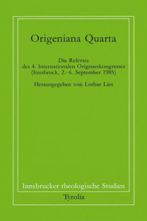 Die auf diesem Kongress gehaltenen Referate können in Gruppen eingeteilt werden, die verschiedene Themen des Origenes behandeln. Eine erste Gruppe befasst sich mit den verlorenen Werken des Origenes. Dabei werden Spuren seines Kommentars zum Propheten Haggai bei Ambrosius und Hieronymus gesichtet, Quellen ausgemacht, die Rufinus bei der lateinischen Bearbeitung des Römerkommentars verwendet hat, und auf Fragmente der Stromata in verschiedenen Schriftkommentaren des Hieronymus verwiesen. Breiten Raum nimmt in der Origenes Forschung weiterhin die Diskussion der für den Alexandriner spezifischen theologischen Anschauungen ein. Zu den klassischen Fragen der origenischen Anthropologie gehört vor allem seine Lehre von der Präexistenz der Seelen, welche durch verschiedene Beiträge auf dem Kongress beleuchtet werden. Untersucht werden ebenso die Tradition, in der Origenes steht und die Nachwirkung, die sein Werk hat.