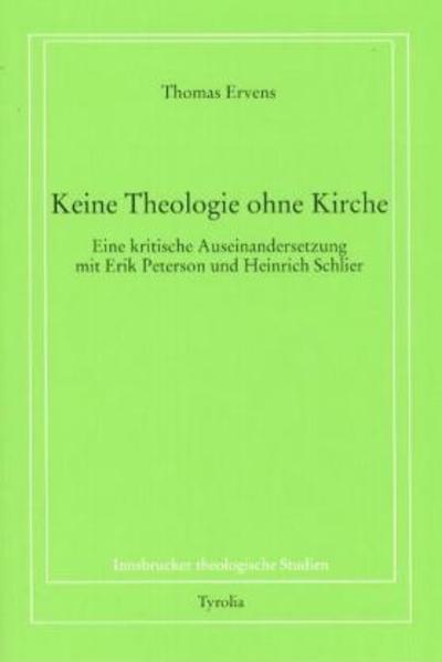 Theologische Reflexionen auf das spannungsvolle Verhältnis von Lehramt und Theologie. Keine Theologie ohne Kirche?!-Obgleich sich der Autor der Provokation dieses Titels bewusst ist, läuft die kritische Auseinandersetzung mit den theologischen Positionen Erik Petersons und Heinrich Schliers eindeutig auf diese These zu. Unter Rückgriff auf gegenwärtige Ansätze theologischer Argumentation (G. Sauter