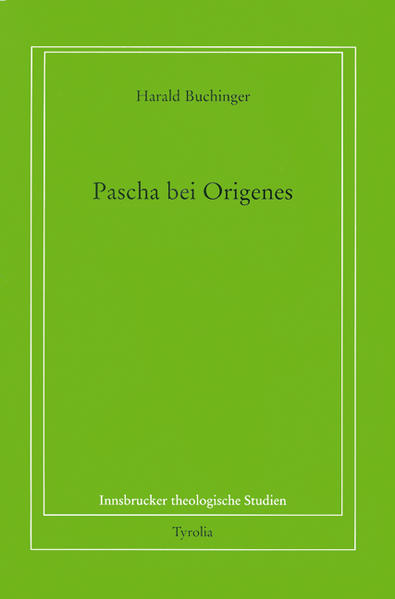 Die Darstellung vom Pascha-Fest beim Kirchenvater Origenes. Als Schlüsselfigur der Theologiegeschichte nimmt Origenes eine zentrale Stellung in der Entwicklung des Paschaverständnisses ein. Im Schnittpunkt von biblischer und liturgischer Hermeneutik prägt die christliche Rezeption dieses alttestamentlichen Festes nicht nur Feier und Deutung von Ostern