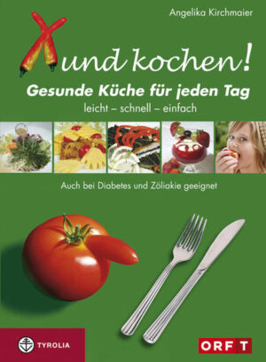 Um Energie aus dem Kochtopf zu tanken, müssen Sie weder Spitzenkoch sein, noch teuere exotische Lebensmittel einkaufen oder stundenlang in der Küche stehen: Das beweist Angelika Kirchmaier mit ihrer erfrischenden alltagstauglichen Rezeptsammlung. Angefangen von Frühstücksvariationen und Tipps für die gesunde Jause für Schule und Büro, über Salate, Suppen und eine Fülle verschiedener Hauptgerichte mit und ohne Fleisch und Fisch, bis hin zu köstlichen Desserts und einfachen Brot- und Kuchenrezepten bietet das strapazierfähige Kochbuch alles, was die tägliche Ernährung für die ganze Familie lecker, leicht und gesund macht. Die bewährten Rezepte sind größtenteils mit heimischen Lebensmitteln leicht und schnell nachzukochen und können auch von Kochanfängern mühelos zubereitet werden. Durch ein Zwei-Farben-Leitsystem werden die Rezepte an die speziellen Bedürfnisse von Diabetikern und Zöliakie-Betroffenen angepasst. Tipp: - Das Kochbuch zum Ratgeber „Xundheit! Genießen leicht gemacht“ - Alle Rezepte aus der beliebten Radio-Tiol-Sendung und viele andere im küchentauglichen Ringbuch - Mit zahlreichen Gesundheits-, Zeitspar- und Zubereitungstipps - Mit Nährstoffangaben zu den Gerichten