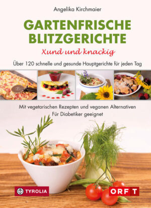 Blitzschnelle Rezepte mit frischen Zutaten, gesund und einfach gut! Sie wollen trotz Zeitdruck und Arbeitsstress schnell ein gesundes Essen mit frischen heimischen Zutaten für sich und ihre Liebsten auf den Tisch zaubern? Sie lacht in ihrem eigenen Garten, am Markt oder im Supermarkt Obst oder Gemüse an, für das Sie noch eine Rezeptidee benötigen? Angelika Kirchmaier stellt in ihrem neuen Buch über 120 einfach und rasch zu kochende Hauptgerichte mit heimischen Obst- und Gemüsesorten vor. Praktische Mengenangaben machen die Rezepte sowohl für Singles als auch für Paare und Familien interessant. Bei jedem Gericht lassen sich die verwendeten Obst- und Gemüsesorten variieren, sodass Sie jedes Rezept das ganze Jahr über zubereiten können. Zahlreiche Tipps zum Einkauf, der Lagerung sowie dem Schälen und Waschen lassen das Kochen mit frischen Zutaten aus den heimischen Gärten und Feldern zum kulinarischen Erlebnis werden.