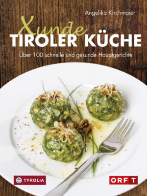 Gutes aus Tirol - traditionelle Rezepte neu interpretiert Angelika Kirchmaier hat sich in ihrem neuesten Buch auf die Suche begeben nach den alten Tiroler Familienrezepten, hat Bäuerinnen, Straßenküchen, Kochexperten besucht, in alten Archiven gestöbert und ist dabei auf eine Fülle alter Rezepte gestoßen, die teilweise bis ins 17. und 18. Jahrhundert zurückreichten. Aus diesem wahren Schatz hat sie nun für dieses Buch die 100 besten Gerichte ausgewählt. Manchen davon konnten so bleiben, wie sie immer schon zubereitet wurden von den Tiroler Köchen und Köchinnen, andere hat sie behutsam angepasst, sie moderner, frischer und gesünder gemacht, dabei den ursprünglichen Charakter der Speisen aber bewahrt. So ist ein Buch entstanden, das die klassische Tiroler Küche neu interpretiert, sie auf den Stand der heutigen Zeit bringt, dabei aber ihre Wurzeln nicht vergisst. Hilfreiche Schritt-für-Schritt-Anleitungen sowie Tipps zum Einkauf von regionalen Zutaten in Bio-Qualität machen es dabei auch Anfängern leicht, sich in der „xunden“ Tiroler Küche zurechtzufinden. Für alle, die auf Fleisch verzichten wollen, gibt es vegetarische und vegane Rezepte