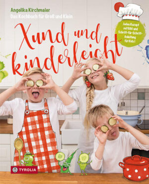 Einfach gute Kochrezepte, die Kindern gelingen und der ganzen Familie schmecken Ein wahres Buch für die ganze Familie. Schnelle Rezepte, gesunde Zutaten, einfache kindgerechte Anleitungen, Kurzzusammenfassungen für Erwachsene, Listen mit den erforderlichen Küchenutensilien zu jedem Rezept und noch vieles mehr bietet das neue Werk von Angelika Kirchmaier. Dabei hat es das Zeug, zum Lieblingskochbuch Ihrer Kinder zu werden, denn neben gesunden Varianten beliebter Kinderklassiker wie Lasagne, Pizza und Co. finden Sie darin auch unbekanntere Gerichte, die durch ihre Zutaten und ihr kreatives Erscheinungsbild zu überzeugen wissen. So macht Kochen mit Kindern Spaß und schmeckt. Tipp: Einfache Kochanleitungen für Kinder ab 8 Jahren Mit vielen Tipps für eine gesunde Ernährung Mit Kinder-Klassikern und vielen neuen Rezepten Liebevoll gestaltet von der bekannten Kinderbuchillustratorin Sabine Penz Jedes Rezept mit Bild