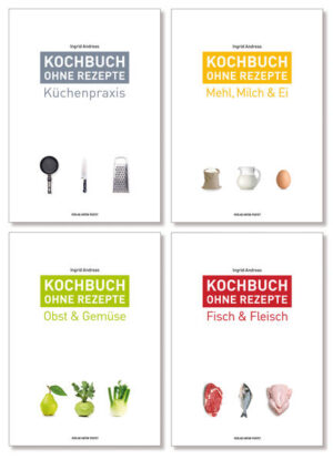 Ab 1. Juni 2023: reduzierter Preis: € 29,90 (früher € 99,90) Ein Kochbuch ohne Rezepte? Es geht um die Geheimnisse hinter den Rezepten: Also alles, worauf man achten muss und was in den Kochbüchern meist nicht zu finden ist! Autorin Ingrid Andreas hat Profi-Köchen jahrzehntelang über die Schulter geschaut, die Tipps und Tricks hinter den Kulissen und hinter den Rezepten gesammelt und selbst in ihrer Küche ausprobiert. Zudem liefert sie eine Einführung in das A bis Z des Küchenjargons: Wer das „Sitzenbleiben“ ausschließlich aus seiner Schulzeit kennt, einen „Spiegel“ nur an der Wand hängen hat, beim „Schröpfen“ ans Finanzamt denkt, wird hier ganz neue Bedeutungsdimensionen erfahren. Ein informatives, vergnügliches Lesebuch mit praktischen Anleitungen zum besseren Gelingen für Pflichtköch*innen und Kochmuffel, aber auch für alle, die gerne kochen. Band 1 widmet sich ausführlich der Küchenpraxis, also dem Insiderwissen übers Schneiden, Rühren, Backen und Garen. ISBN 978-3-7025-0913-2 Band 2 über Mehl, Milch und Ei versammelt Wissenswertes über diese Grundnahrungsmittel und ihre Verarbeitung in der Küche. ISBN 978-3-7025-0914-9 Band 3 bietet das Küchen-Know-how rund um Obst und Gemüse. ISBN 978-3-7025-0915-6 Band 4 beschäftigt sich mit der richtigen Zubereitung von Fisch und Fleisch. ISBN 978-3-7025-0916-3 Für das Lektorat ist die Ernährungswissenschaftlerin und Hauswirtschaftslehrerin Nastasja Pircher verantwortlich, die bereits das „Kochbuch der Bäuerin“ neu überarbeitet hat.