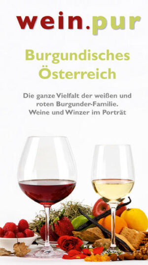 Der Begriff der burgundischen Sorten wird in Österreich etwas weiter gefasst, als üblich. Natürlich zählen die Klassiker Weißburgunder, Chardonnay, Grauburgunder (Ruländer) und Blauburgunder (Spätburgunder) dazu. Doch Österreich hat mehr zu bieten: Der St. Laurent als Rotweinsorte und der Neuburger als Weißweinsorte werden aufgrund ihrer Aromen und ihres Charakters zum weiteren Kreis der burgundisch anmutenden Weine und Rebsorten gezählt. Österreich besitzt als nördlich gelegenes Anbaugebiet beste klimatische und geologische Vorraussetzungen um ausdrucksstarke, mineralische, feingliedrige und fruchtbetonte Weine bis hin zu hochgradigen Trockenbeerenauslesen von allen Burgundersorten zu produzieren.Das Team der Zeitschrift wein.pur hat sich auf Spurensuche begeben, viele Fakten und Gedanken über die Sorten der Burgunderfamilie zusammengetragen und alle porträtierten Top-Winzer persönlich zur Recherche besucht. Tauchen Sie ein in die Welt der Burgundervielfalt und lassen Sie sich von den unterschiedlichen Charakterweinen verführen.