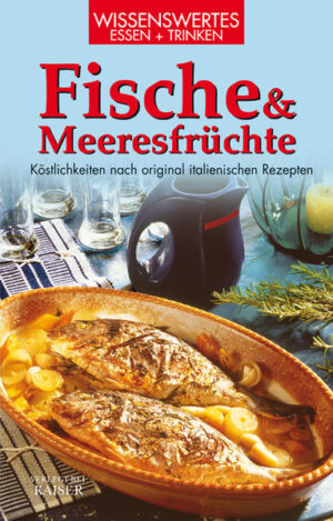 Darf es heute zum Abendessen mal Goldbrasse oder Seebarsch sein? Oder eine andere köstliche Abwechslung, zubereitet nach der unnachahmlichen Art der feinen italienischen Küche? Fischgerichte sind nicht nur leicht und gesund, sie bieten dem Hobbykoch auch ein wunderbares Betätigungsfeld voll Fantasie und Überraschungen. Hier eine reichhaltige Sammlung traditioneller und moderner Rezepte aus dem Land, wo die Sonne scheint. Von Schwertfisch als Vorspeise über Meeresfrüchtesalat, Tintenfischrisotto und Pasta mit Garnelen findet der Feinschmecker alles, um Familie und Gäste mit mediterranen Gaumenfreuden zu verwöhnen. Die Zubereitung der Vorspeisen, Zwischengerichte und Hauptspeisen ist anschaulich und einfach erklärt, die zahlreichen meisterhaften Farbfotografien regen den Appetit schon beim Hinsehen an.