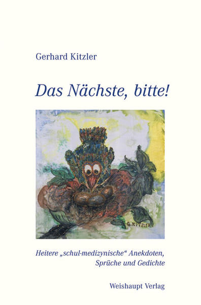 Der Autor ist hauptberuflich als Arzt tätig und durch die vielen Ausstellungen seiner Gemälde mittlerweile auch als „Seidendoktor“ bekannt. Er schließt mit diesem Werk an den großen Erfolg seines ersten Buches mit dem Titel „Die Nächste, bitte!“ an, indem er sowohl mit seinen Anekdoten als auch mit seinen Gedichten und Aphorismen dem „Humor als Medizin“ treu bleibt. Die Thematik des vorliegenden Buches umfasst jedoch nicht nur heiter Medizinisches, sondern auch Humorvolles aus der Schule. Prosa und Lyrik sind von Abbildungen eigener Gemälde aus dem Schaffen des Buchautors Dr. Gerhard Kitzler umrahmt.