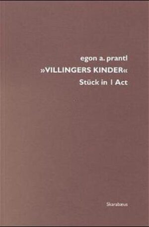 "Villingers Kinder" spielt irgendwann nach dem Zweiten Weltkrieg, irgendwo in den Bergen bei Innsbruck. Dr. Villinger, Arzt und Wissenschaftler, belastet durch seine Tätigkeit im Dritten Reich, flüchtet in die Berge. Um sich, wie er vorgibt, auf den bevorstehenden Prozess vorzubereiten. In einer einsamen Berghütte, umtobt vom Sturm, wird Gericht gehalten über Dr. Villinger. Das Tribunal: der Hüttenwirt, von der Bosheit der Welt in die Resignation getrieben. Susanna, die ältere der beiden Wirts-Töchter, zornig und voller Hass. Lydia, die jüngere, mit dem im Sturm erfrorenen Bein. Und schließlich Alfons, der Sohn, bedächtig und abwartend. Außen tobt der Sturm. Innen spitzt sich die Lage zu. Egon A. Prantl ist in seinem neuesten Theaterstück wieder einmal radikal und sprachlich virtuos! Mit einem Nachwort von Verena Teißl. Uraufführung am Tiroler Landestheater, Oktober 1999.